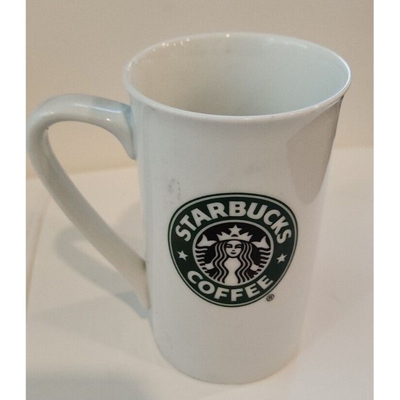 Starbucks Coffee Mug White Ceramic Coffee Cup 16 Oz Advertising Mermaid‎ Logo - Picture 4 of 5